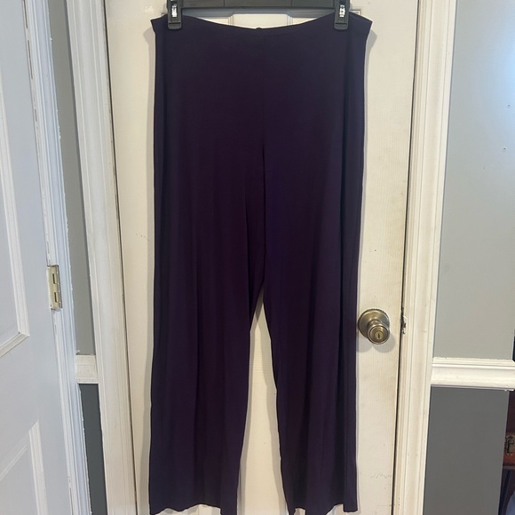 White Stag Pants - White Stag Wide-Leg Pants in Deep Purple